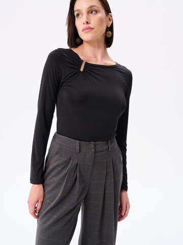 Blue Shadow Blouse in Black: front