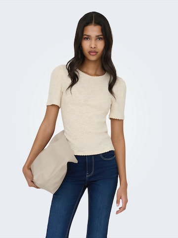 Tricou de la ONLY pe bej: față