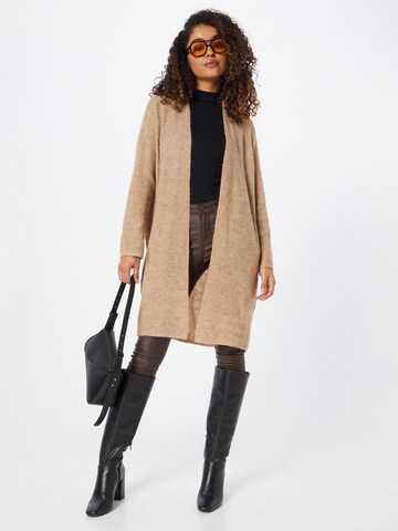 VERO MODA Knit cardigan 'VIGGA' in Brown