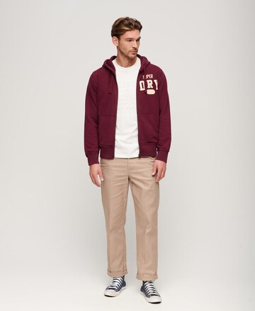 Superdry Zip-Up Hoodie in Red