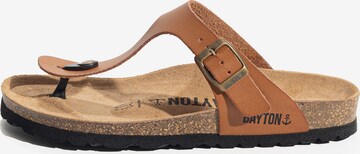 Bayton T-Bar Sandals 'MELIA' in Brown: front