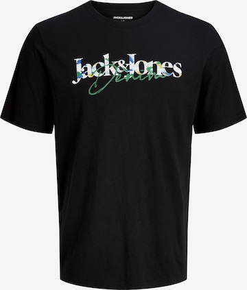 JACK & JONES - Camiseta en negro: frente