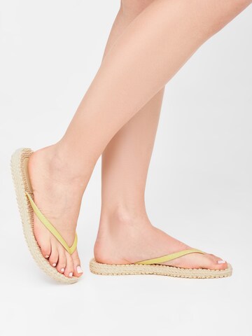 ILSE JACOBSEN Teenslipper in Geel: voorkant