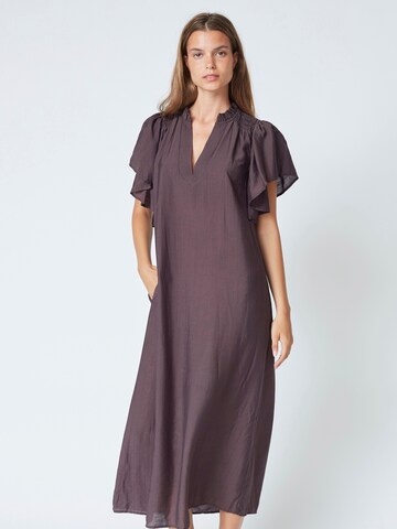 co'couture Jurk ' Hera ' in Bruin: voorkant