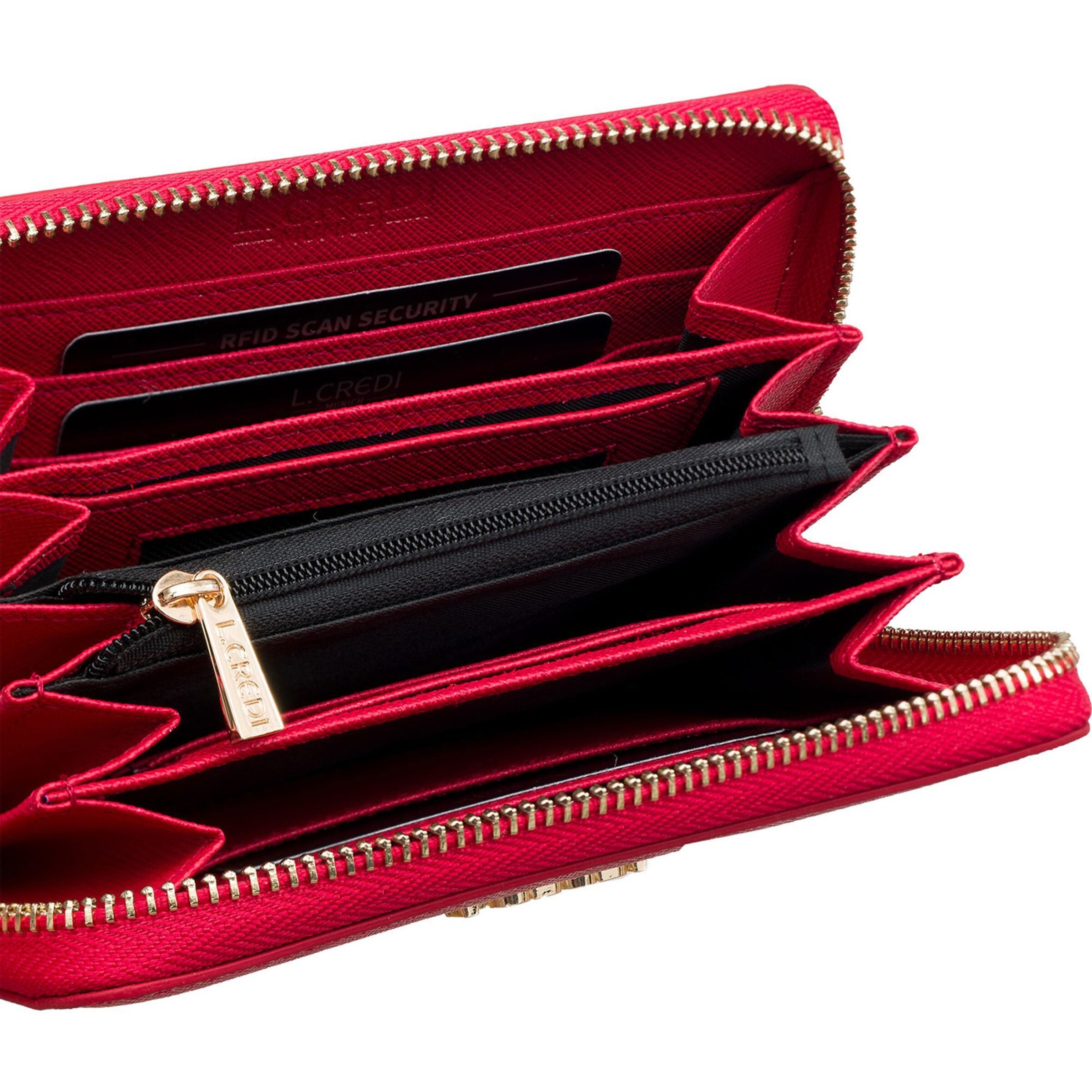 L.CREDI Wallet 'Poema' in Red