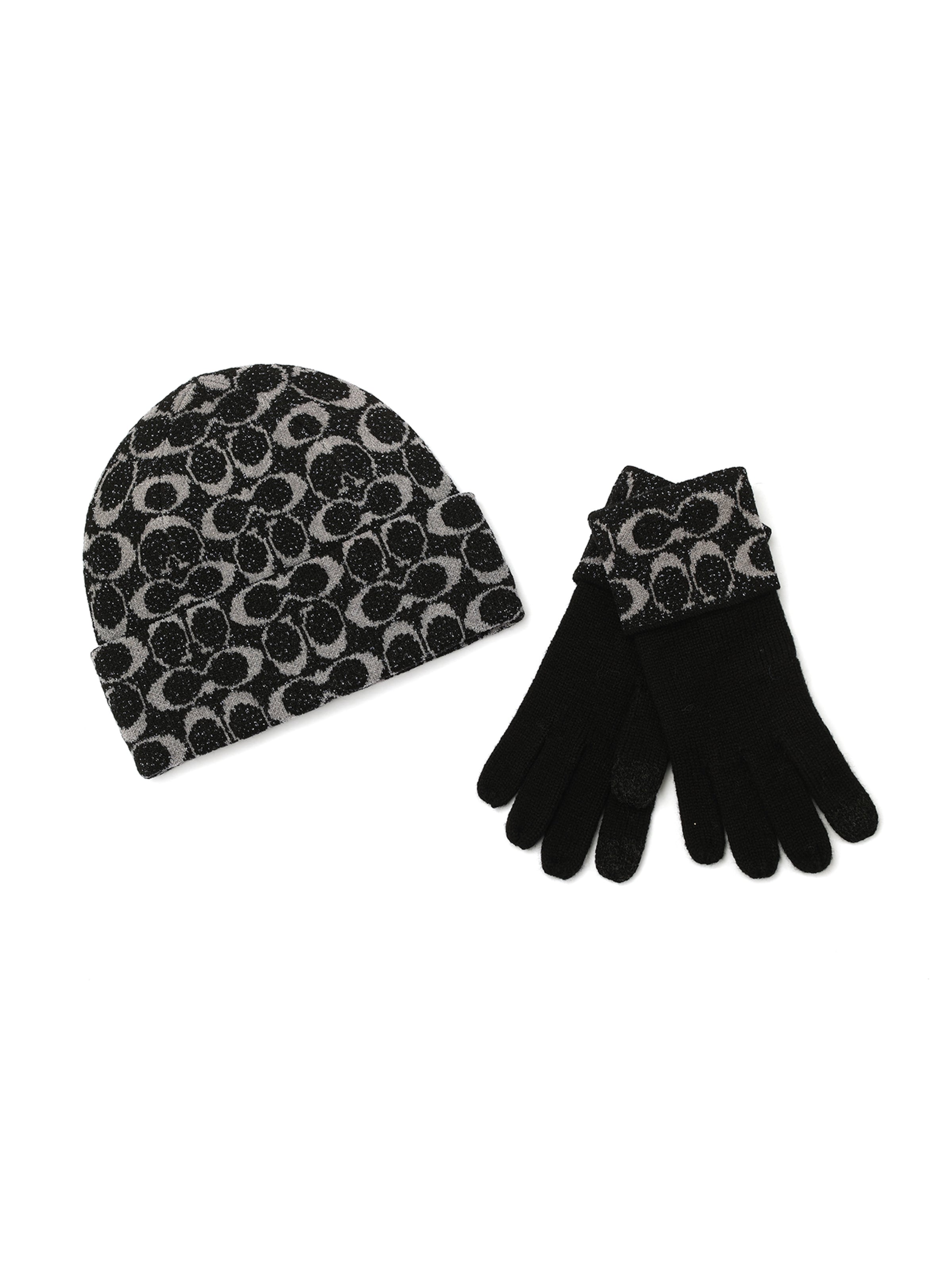 Bonnet COACH en noir : devant