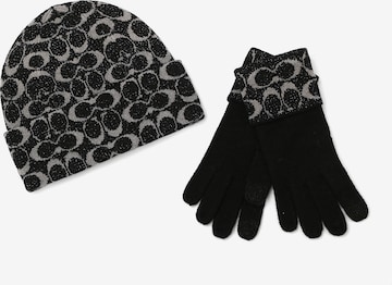 juoda COACH Megzta kepurė: priekis