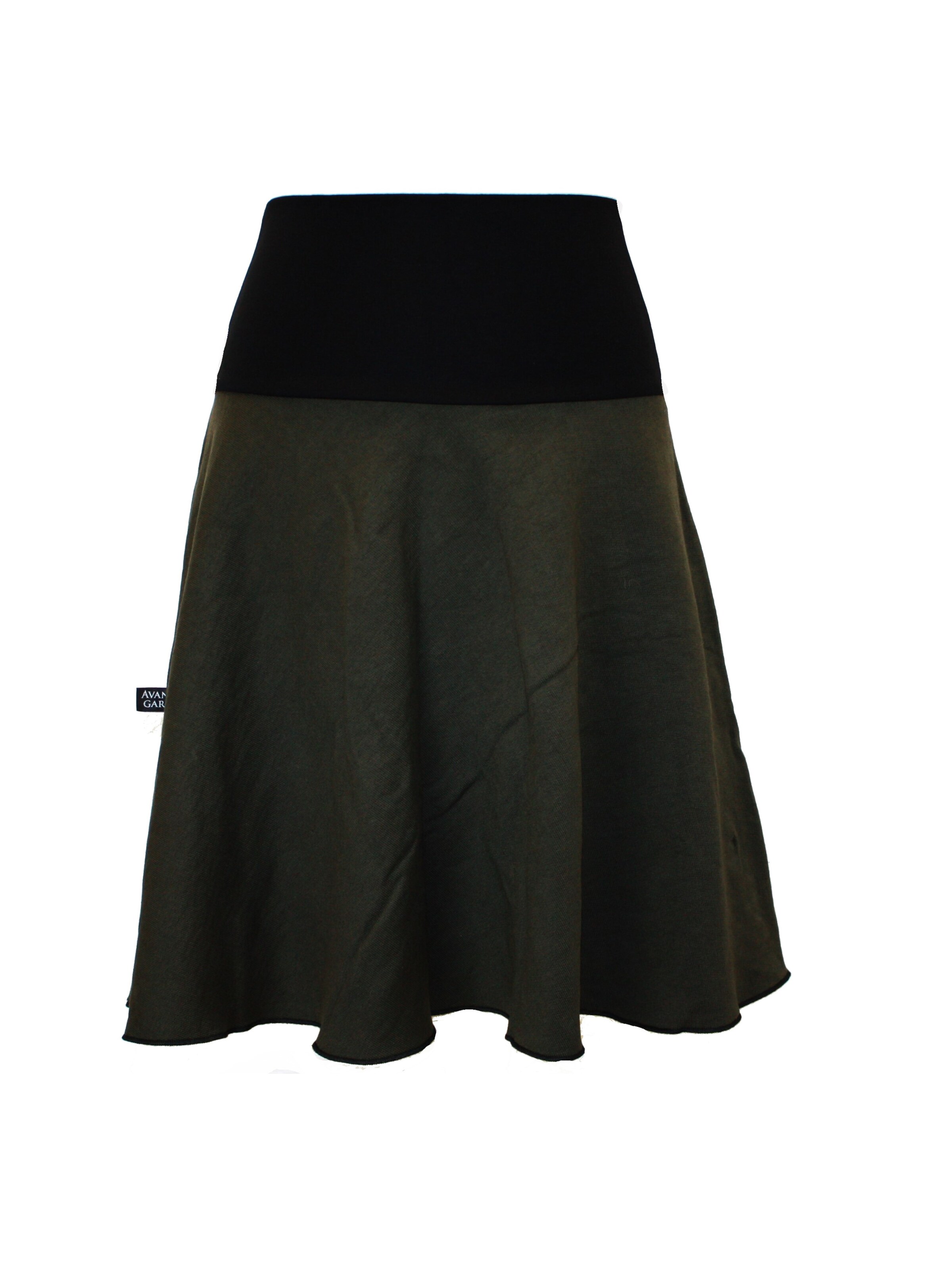 dunkle design Skirt 'Skirt Oliv' in Green: front