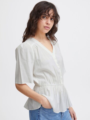Camicia da donna 'Cinoma' di ICHI in bianco: frontale