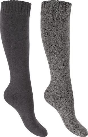 footstar Knee High Socks 'Winter Comfort' in Grey: front