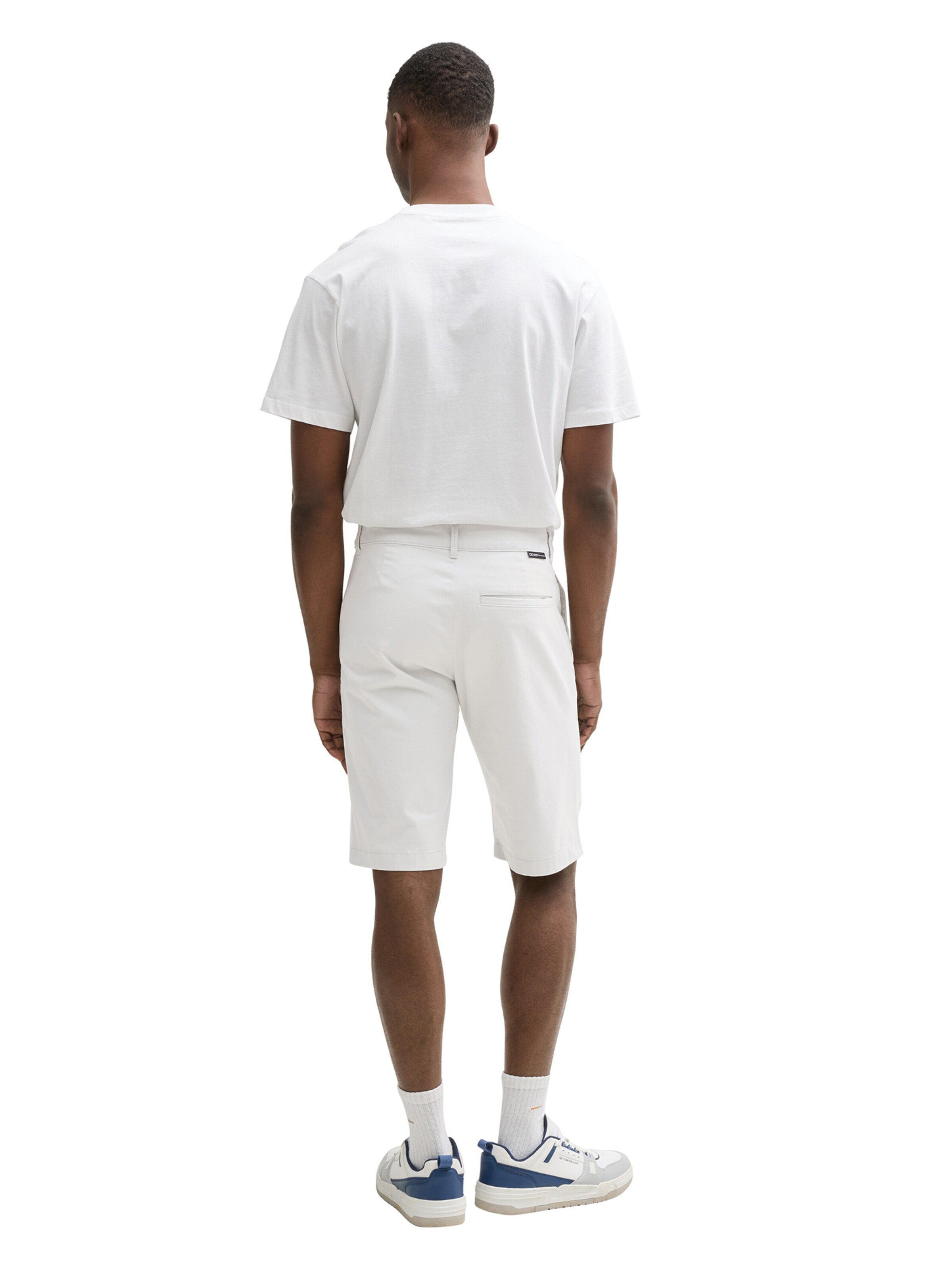 balts TOM TAILOR DENIM Standarta T-Krekls