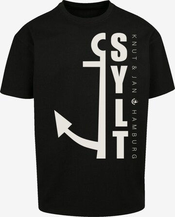 T-Shirt 'Sylt Anker Knut & Jan Hamburg' F4NT4STIC en noir : devant