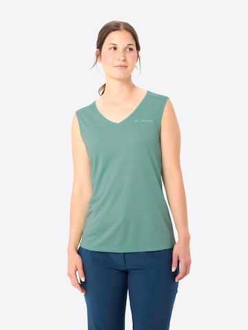 VAUDE Sporttop  'Essential ' in Grün: Vorderseite