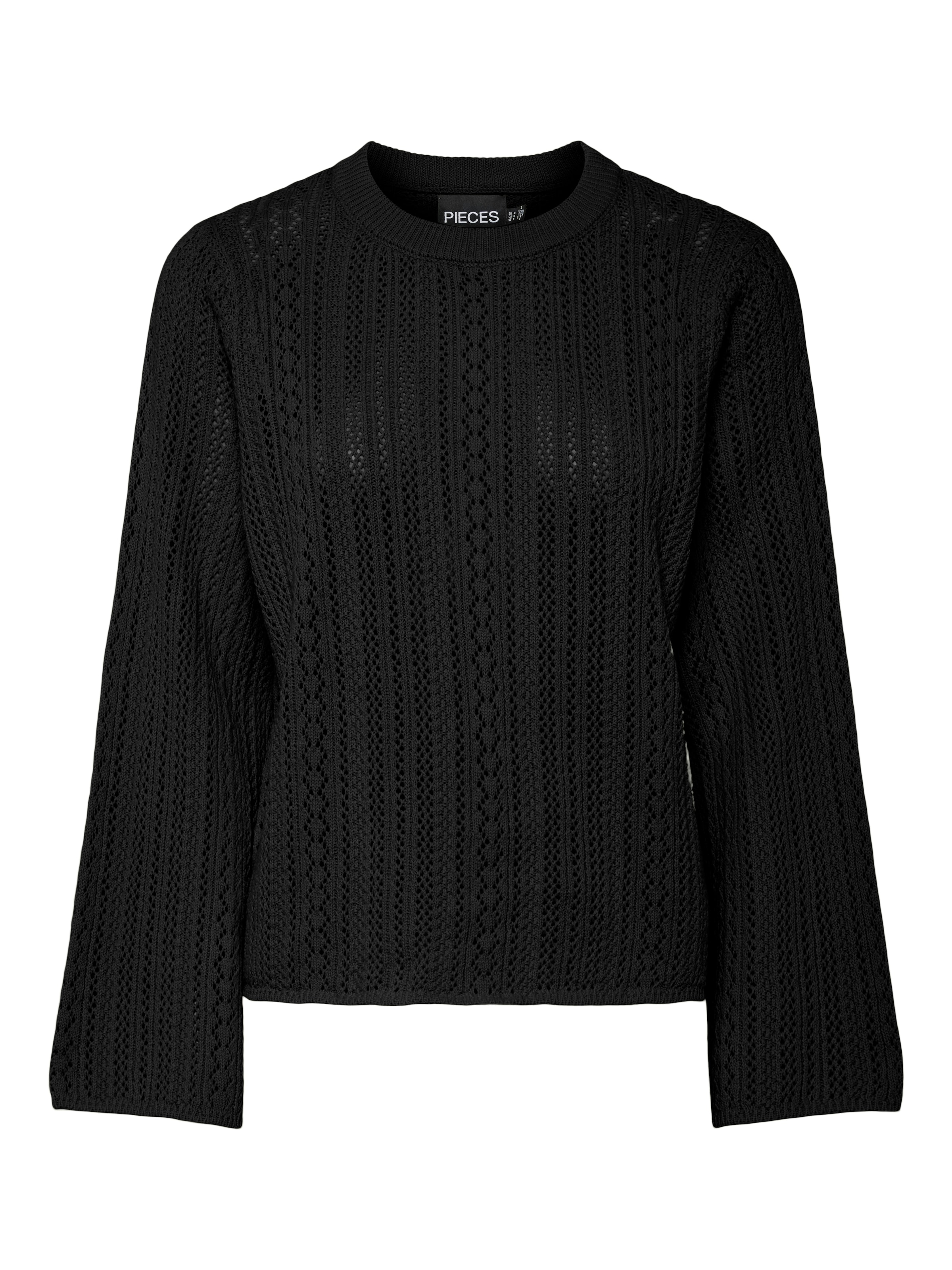 Pulover 'NUKA' de la PIECES pe negru: față