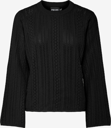 PIECES Pullover 'NUKA' in Schwarz: Vorderseite