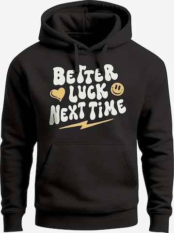 Neverless Sweatshirt 'better luck next time' in Black: front