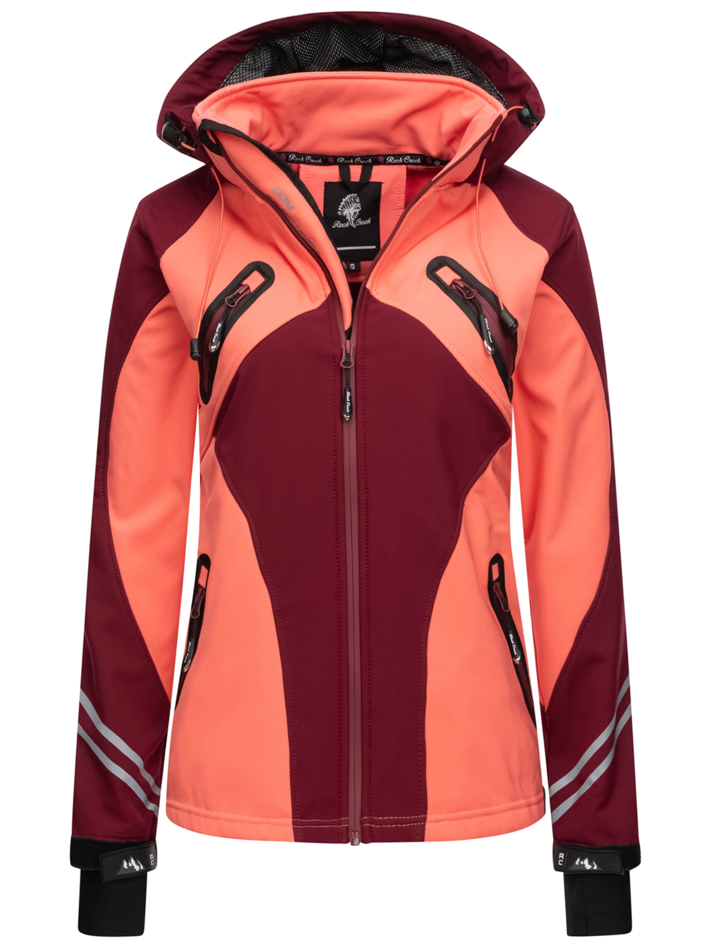 Rock Creek Outdoorjacke in Rot: Vorderseite