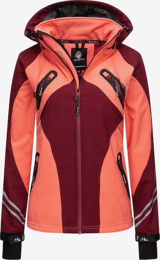 Rock Creek Outdoorjacke in grau / koralle / weinrot / schwarz, Produktansicht