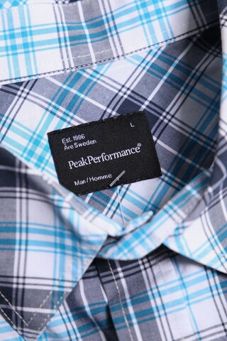 PEAK PERFORMANCE Button Up Shirt in L in Blue