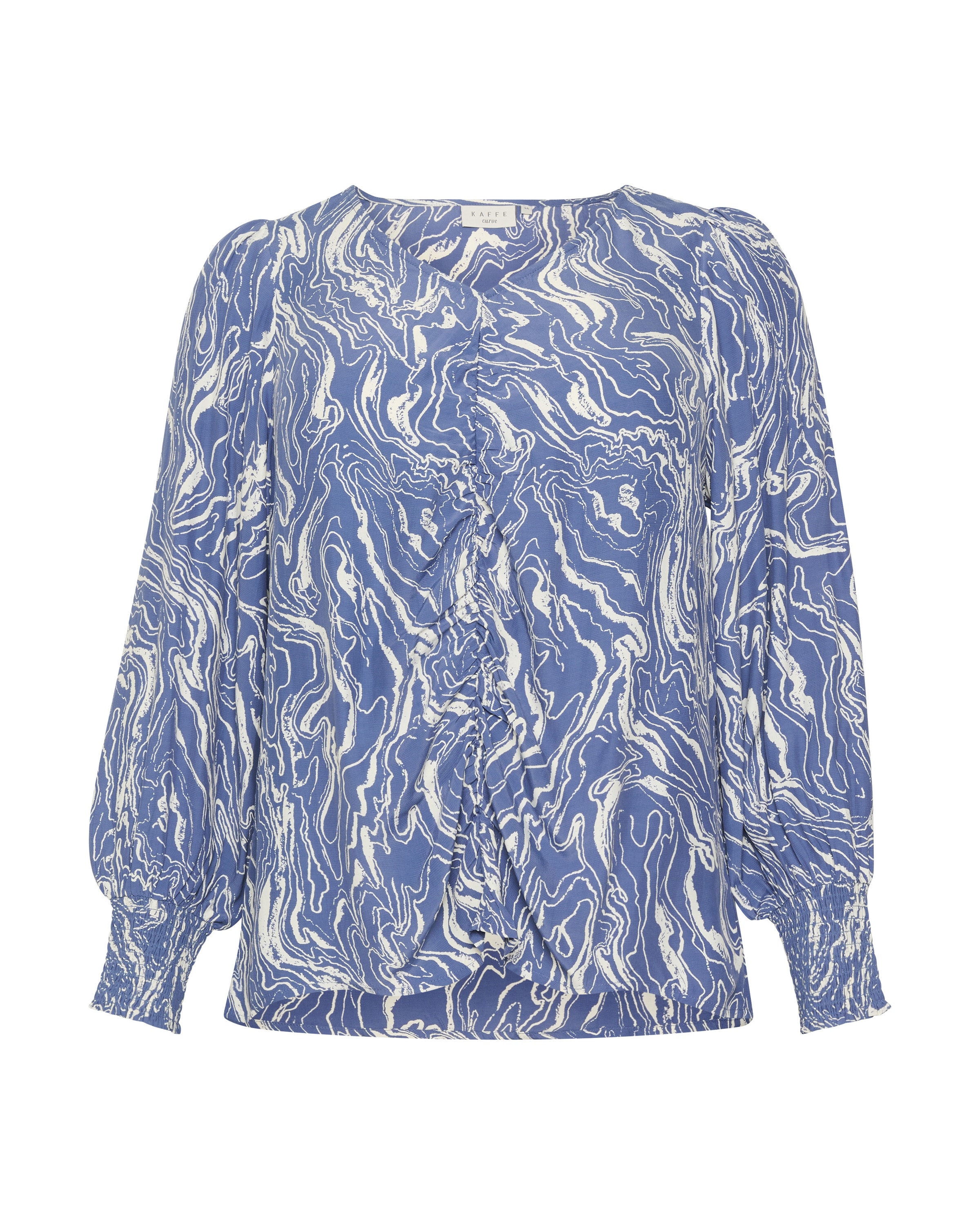 KAFFE CURVE Blouse 'Alona' in Blue: front