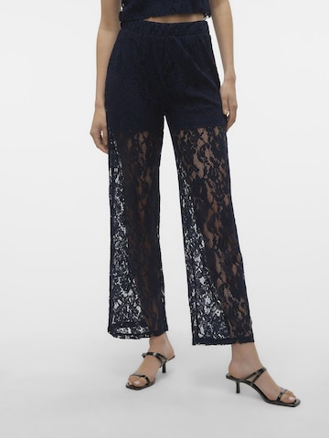 VERO MODA Wide leg Broek in Blauw: voorkant