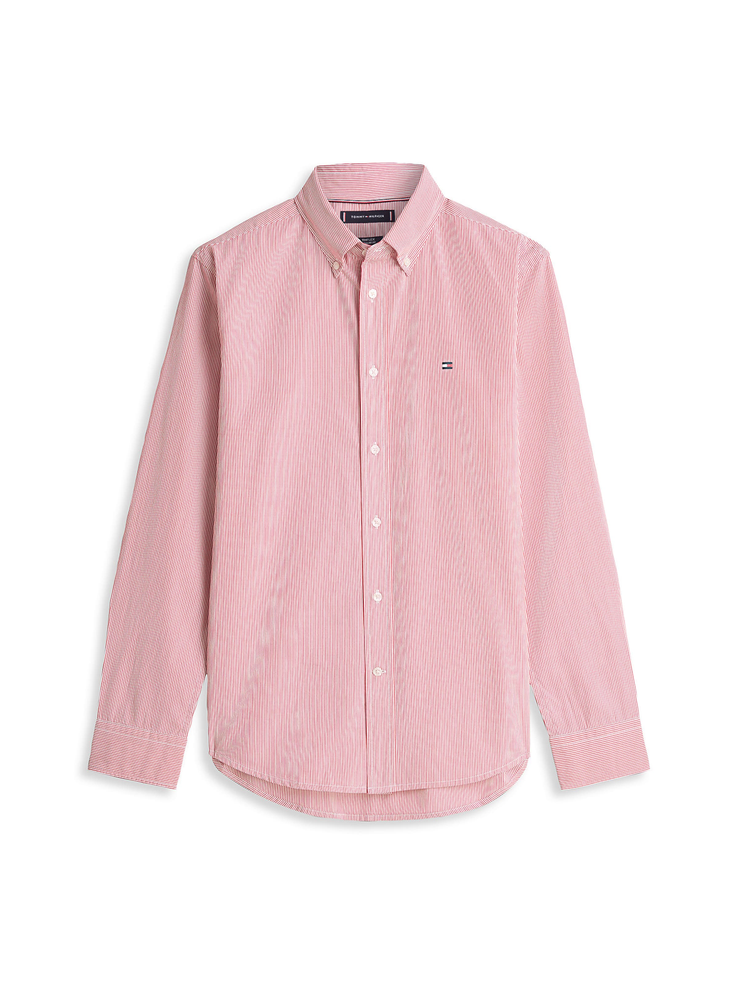 TOMMY HILFIGER Regular Fit Hemd in Rot: Vorderseite