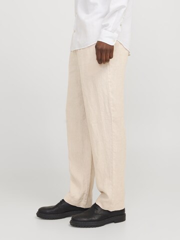JACK & JONES Широка кройка Панталон Chino 'JPSTKarl Lawrence' в бежово