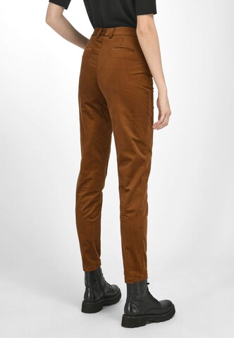 Coupe slim Pantalon Peter Hahn en marron