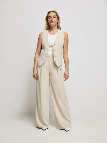 ABOUT YOU x Iconic by Tatiana Kucharova Loose fit Pleat-Front Pants 'Mathilda' in Beige