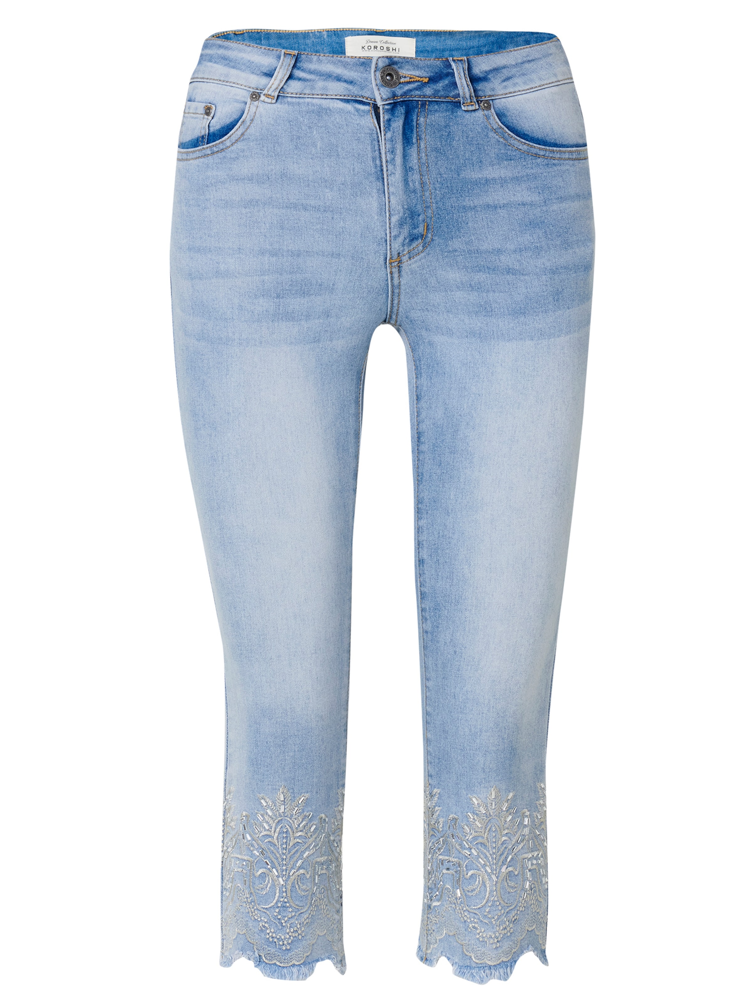 KOROSHI Слим фит Дънки в синьо: отпред