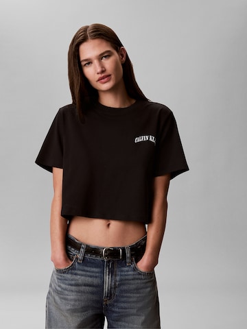 T-shirt 'Boxy' Calvin Klein Jeans en noir
