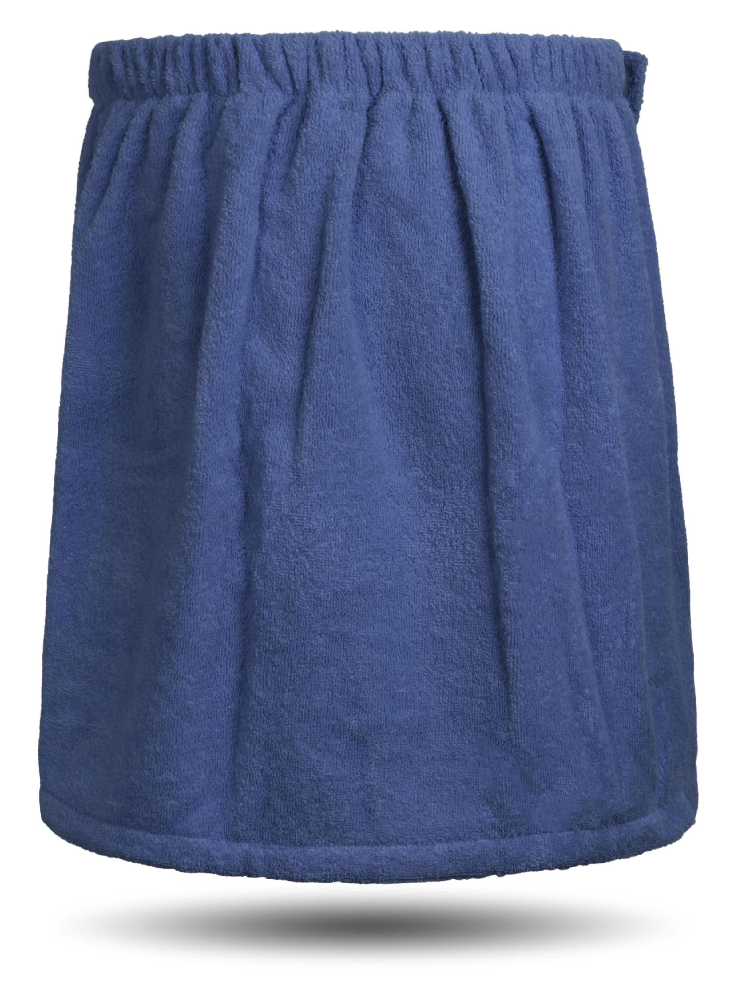 normani Bathrobe short ' Mersin ' in Blue