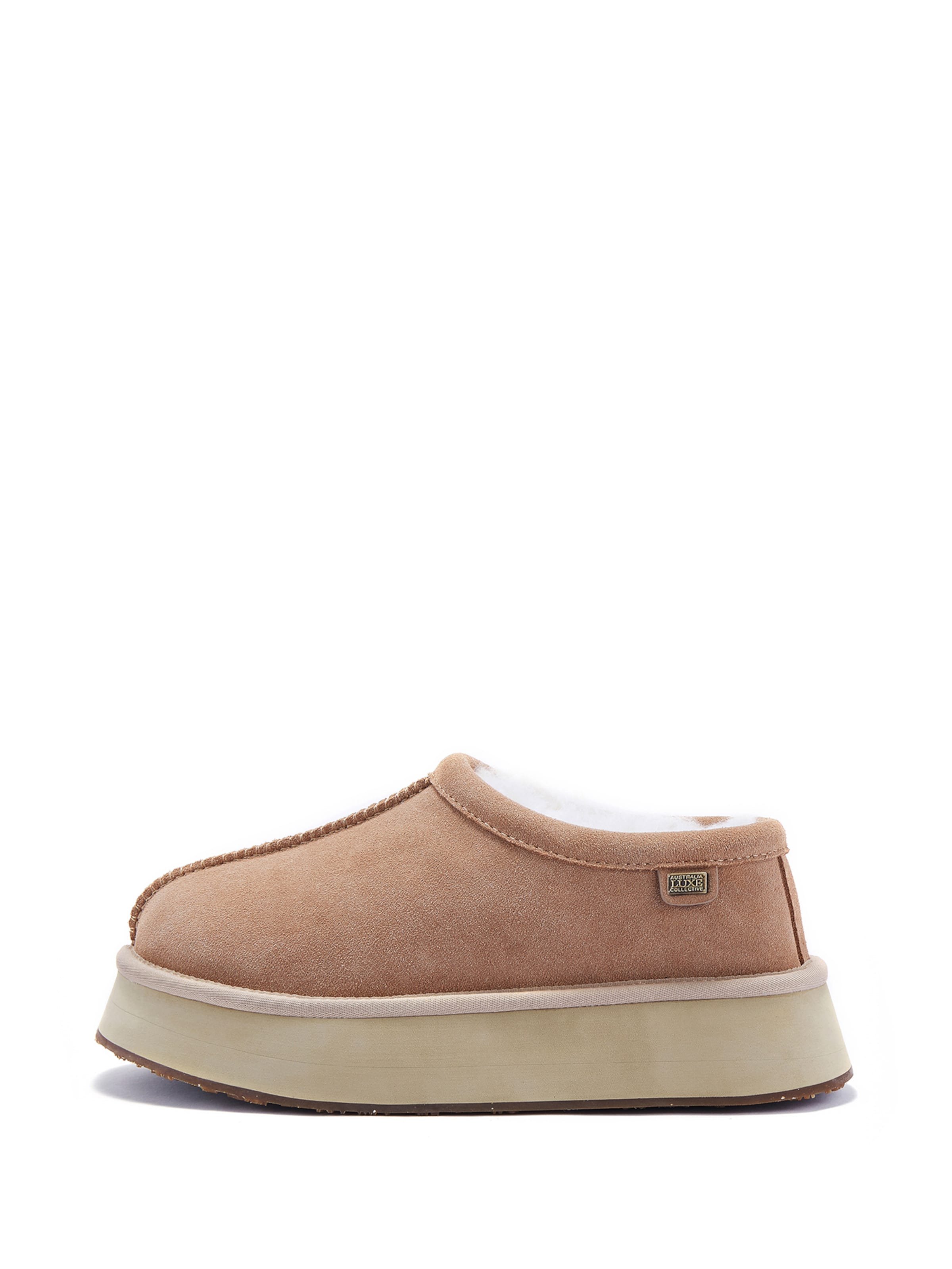 Australia Luxe Collective Hausschuhe ' OUTBACK PLATFOAM ' in Beige: Vorderseite