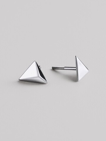 REYTEL - Pendientes 'PYRAMID' en plata