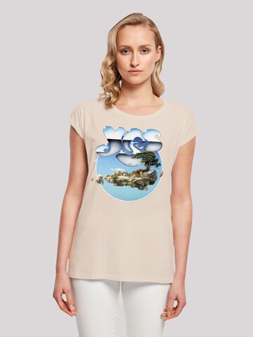 T-shirt 'Yes Chrome Island' F4NT4STIC en beige : devant