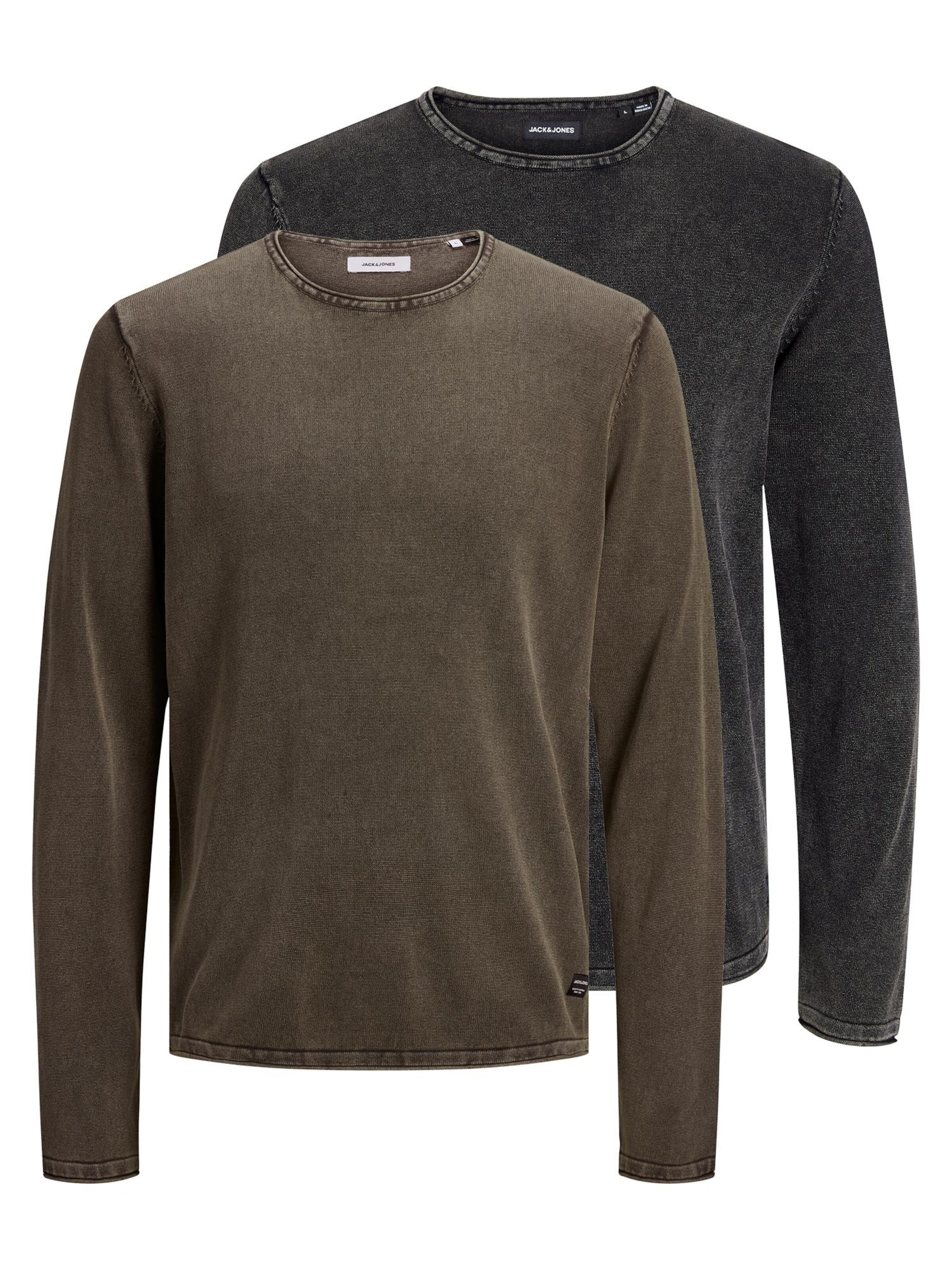 JACK & JONES Sweater 'Leo' in Brown: front