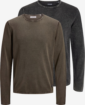JACK & JONES Sweater 'Leo' in Brown: front