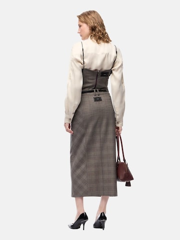 PINKO - Falda 'PINKO GALEGA GONNA MIASTO LANA TINTO FILO GONNA' en gris