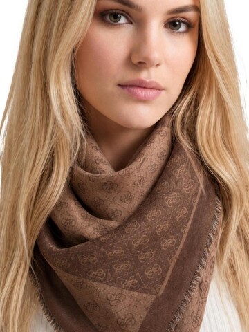 Foulard 'LINDSEY JACQUARD KEF AW5526 VIS03' di GUESS in marrone