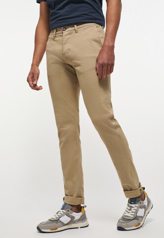 MUSTANG Slimfit Hose 'BeFlex Chino' in Braun