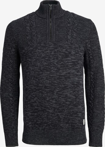 JACK & JONES Kardigán 'Ted' - Sivá: predná strana