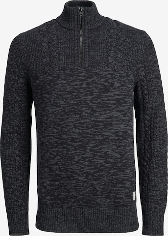 JACK & JONES Knit Cardigan 'Ted' in Grey: front