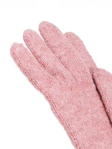 CAPO Full Finger Gloves 'Strickhandschuhe, melange' in Pink