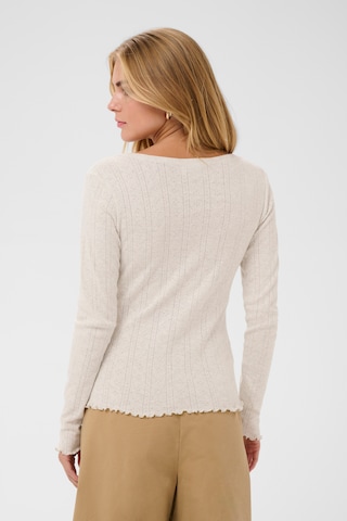 SAINT TROPEZ Knit cardigan 'GruSZ' in Beige