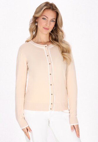 Giacchetta di faina in beige: frontale