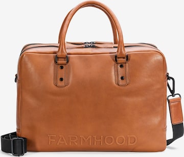 Farmhood Document Bag 'Memphis' in Brown: front