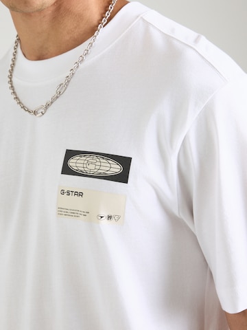 G-STAR Shirt 'Box Globe' in White