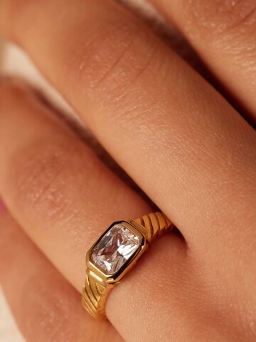 Lucardi Ring 'Weinlese' in Gold: front