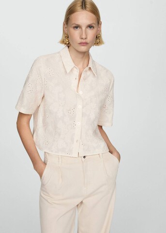 MANGO Blouse 'Peperoni' in Beige: front