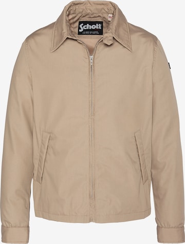 Schott NYC Between-Seasons Coat in Beige: front